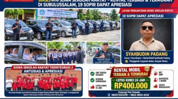 Kompak dan Penuh Dedikasi! 19 Sopir Rental Mobil Syahbudin Padang Dapat Apresiasi atas Pelayanan Siswa Sekolah Rakyat